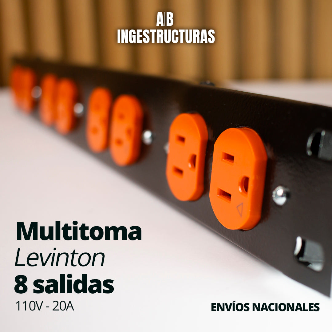MULTITOMA PROFESIONAL LEVITON 8 SALIDAS