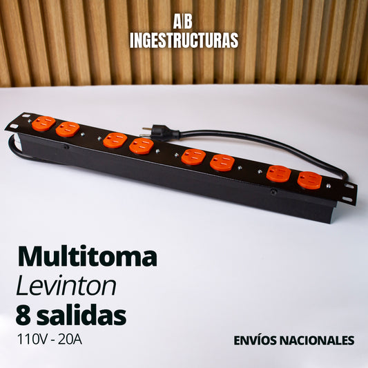 MULTITOMA PROFESIONAL LEVITON 8 SALIDAS