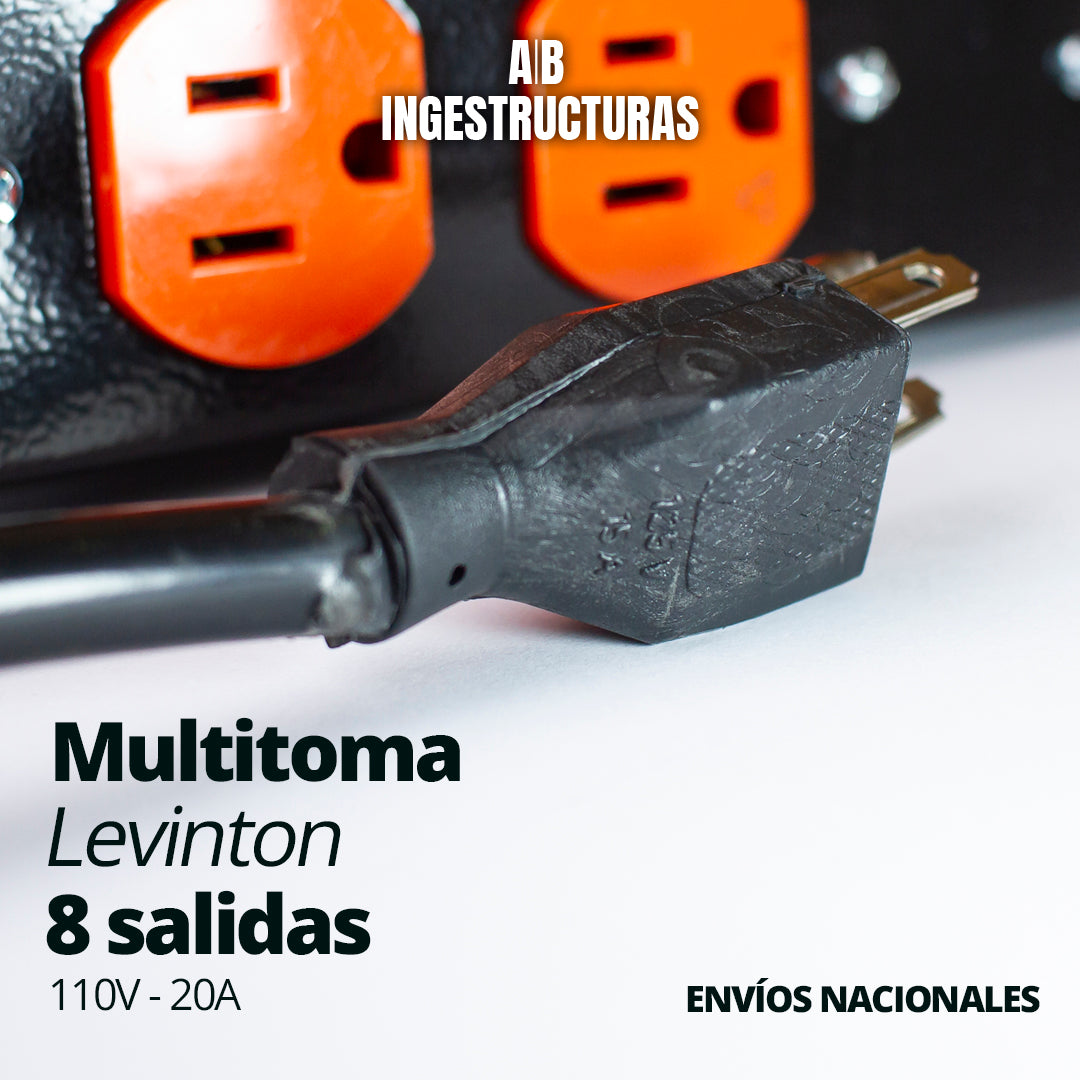 MULTITOMA PROFESIONAL LEVITON 8 SALIDAS