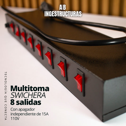 SWICHERA 8 SALIDAS INTERRUPTOR INDEPENDIENTE