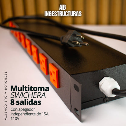 SWICHERA 8 SALIDAS INTERRUPTOR INDEPENDIENTE