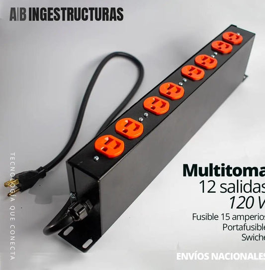 MULTITOMA PROFESIONAL LEVITON 12 SALIDAS