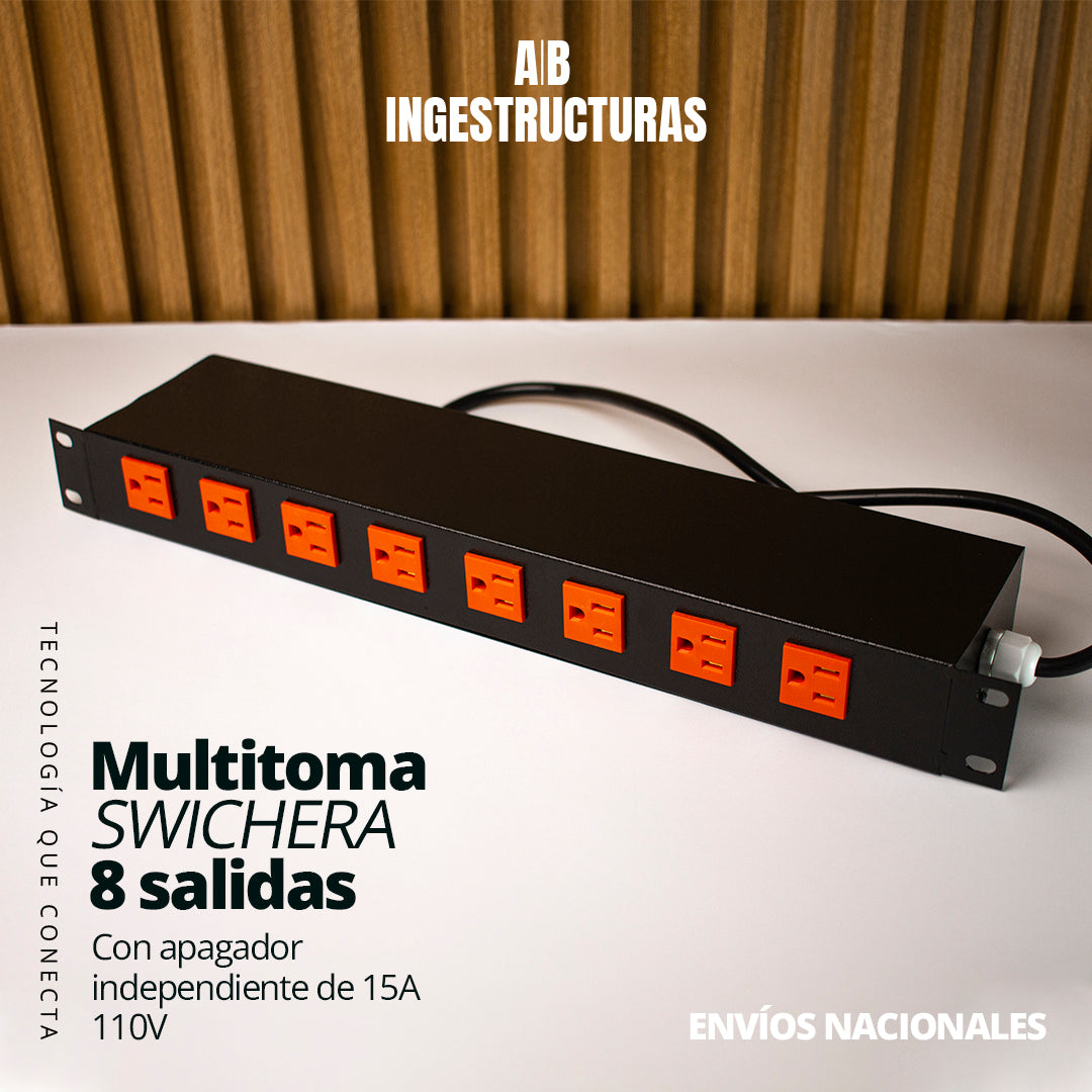 SWICHERA 8 SALIDAS INTERRUPTOR INDEPENDIENTE