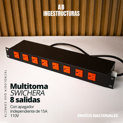 SWICHERA 8 SALIDAS INTERRUPTOR INDEPENDIENTE