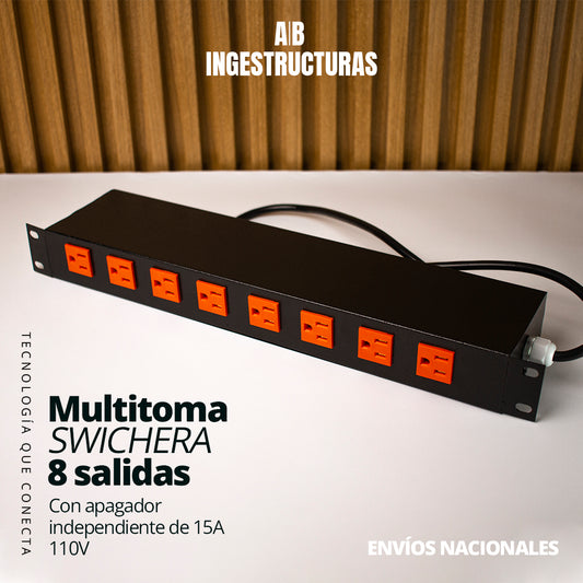 SWICHERA 8 SALIDAS INTERRUPTOR INDEPENDIENTE